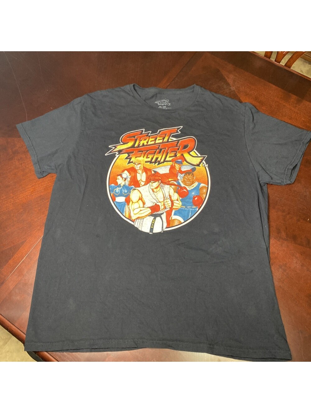 Capcom Street Fighter Retro Graphic T-shirt Men XL Short Sleeve Black